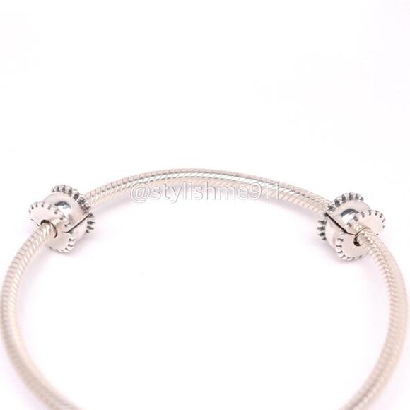 Two Authentic PANDORA Sterling Silver Beveled Clips - 790267 - Picture 9 of 9